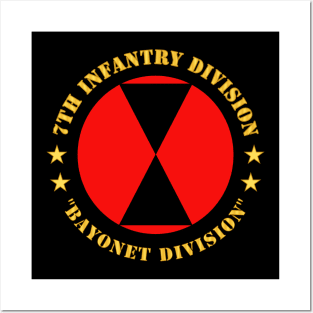 7th Infantry Division - Bayonet Division wo Bkgrd Posters and Art